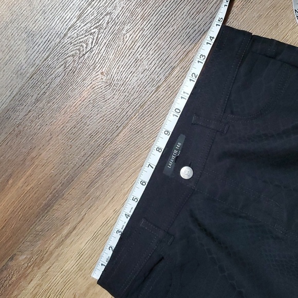 Lafayette 148 black reptile snake print pants - Picture 6 of 8